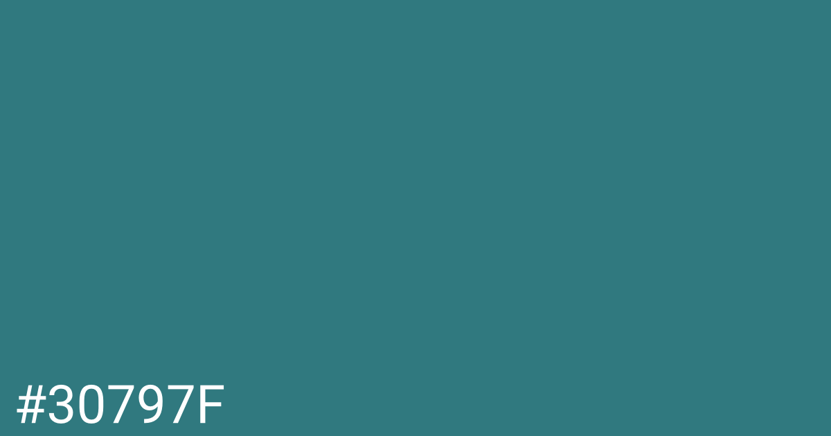 Hex color #30797f graphic