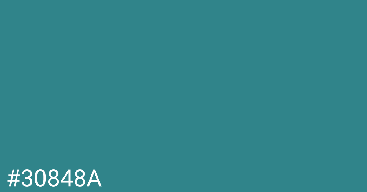 Hex color #30848a graphic