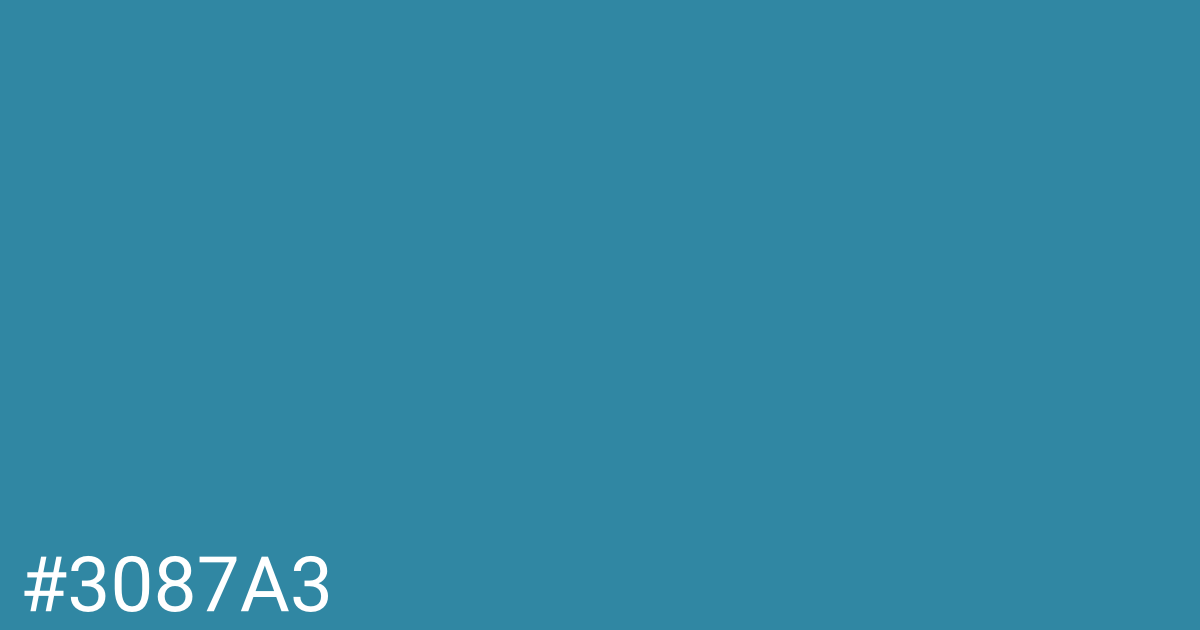 Hex color #3087a3 graphic