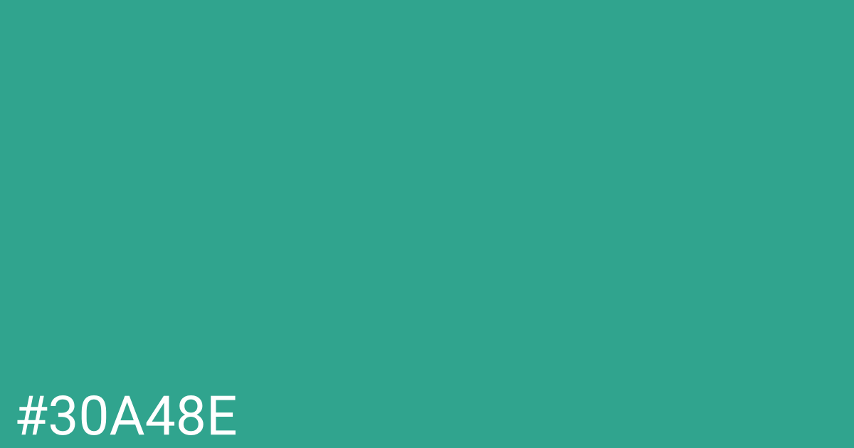 Hex color #30a48e graphic