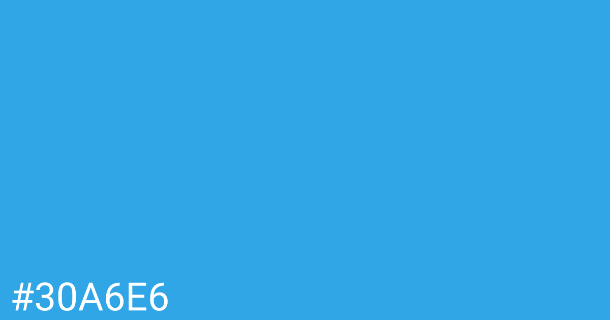 Hex color #30a6e6 graphic