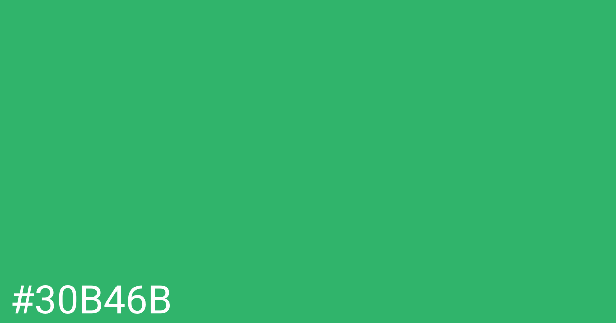 Hex color #30b46b graphic