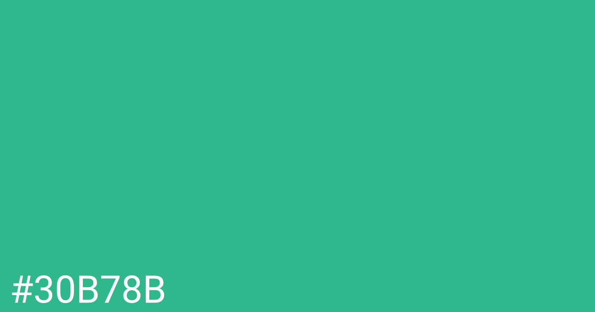 Hex color #30b78b graphic