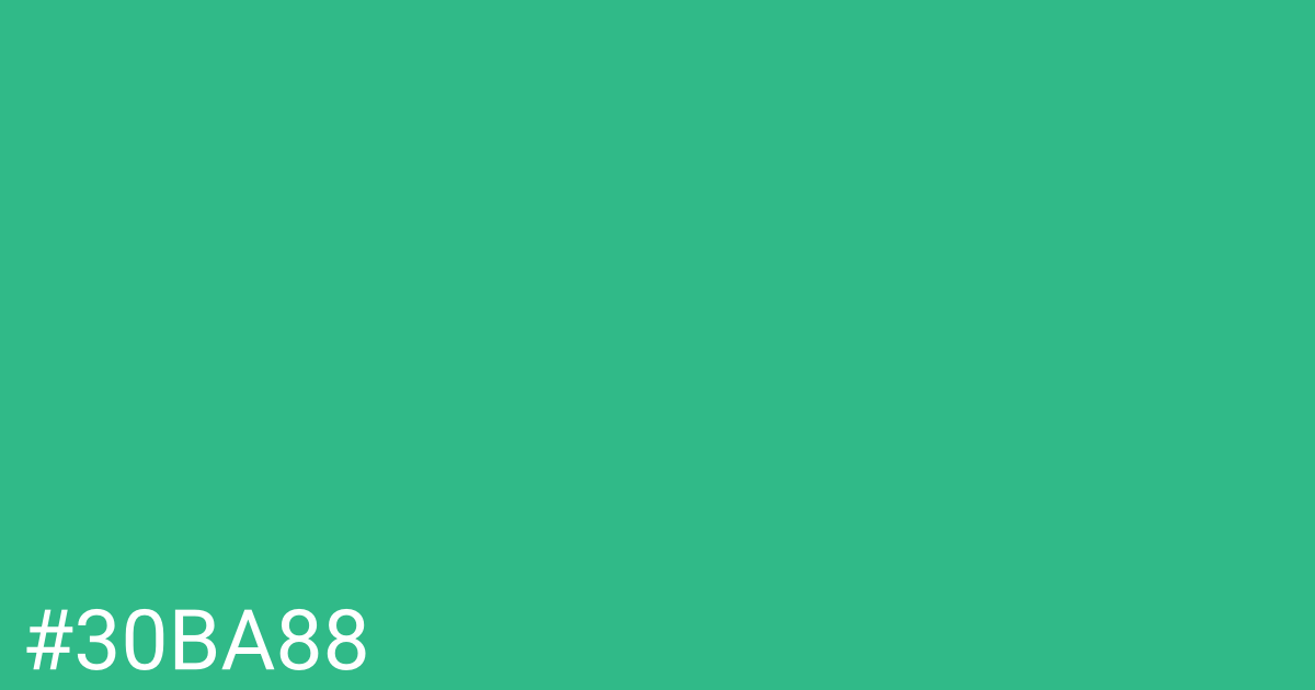 Hex color #30ba88 graphic