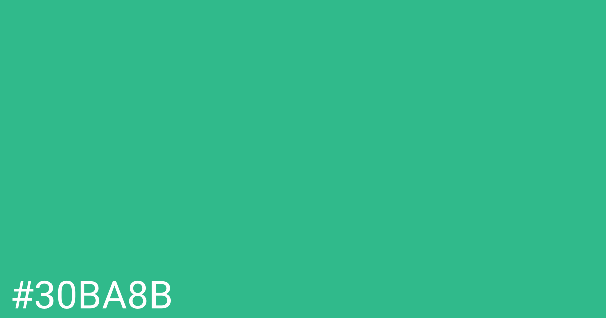 Hex color #30ba8b graphic