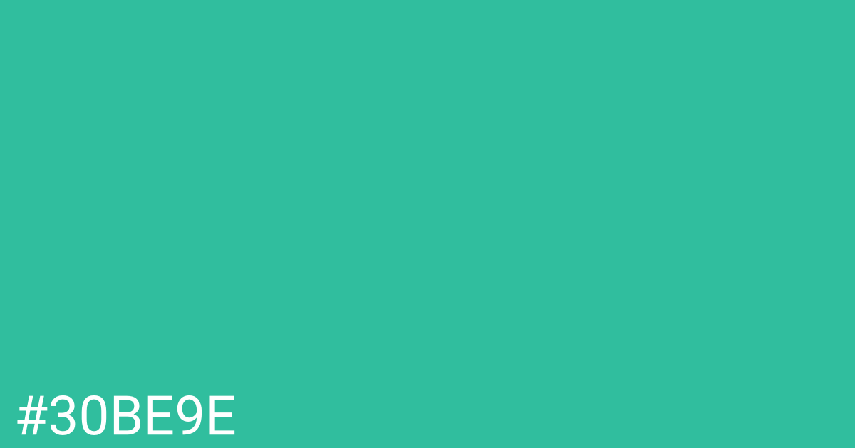 Hex color #30be9e graphic
