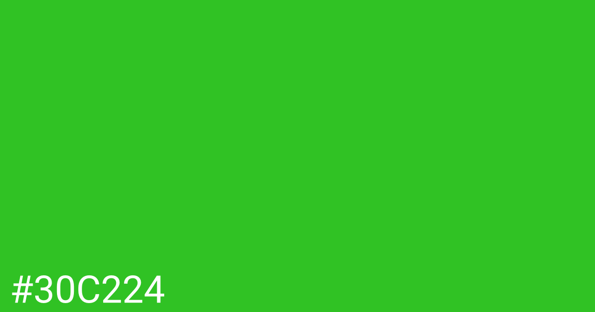 Hex color #30c224 graphic