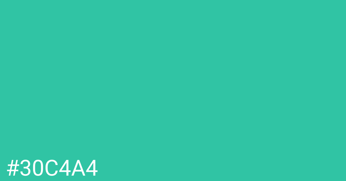 Hex color #30c4a4 graphic