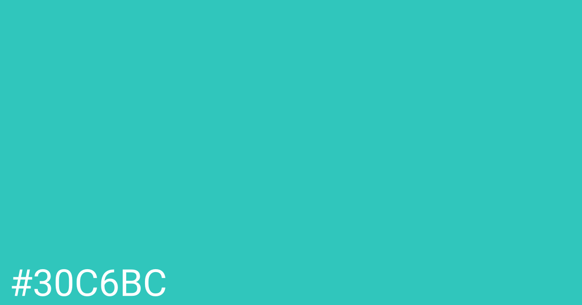Hex color #30c6bc graphic