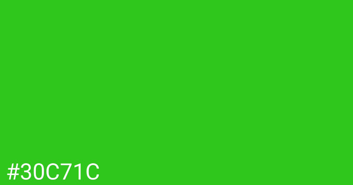 Hex color #30c71c graphic