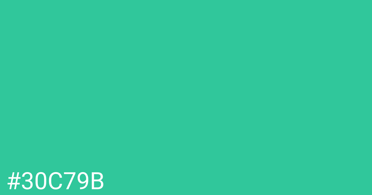 Hex color #30c79b graphic