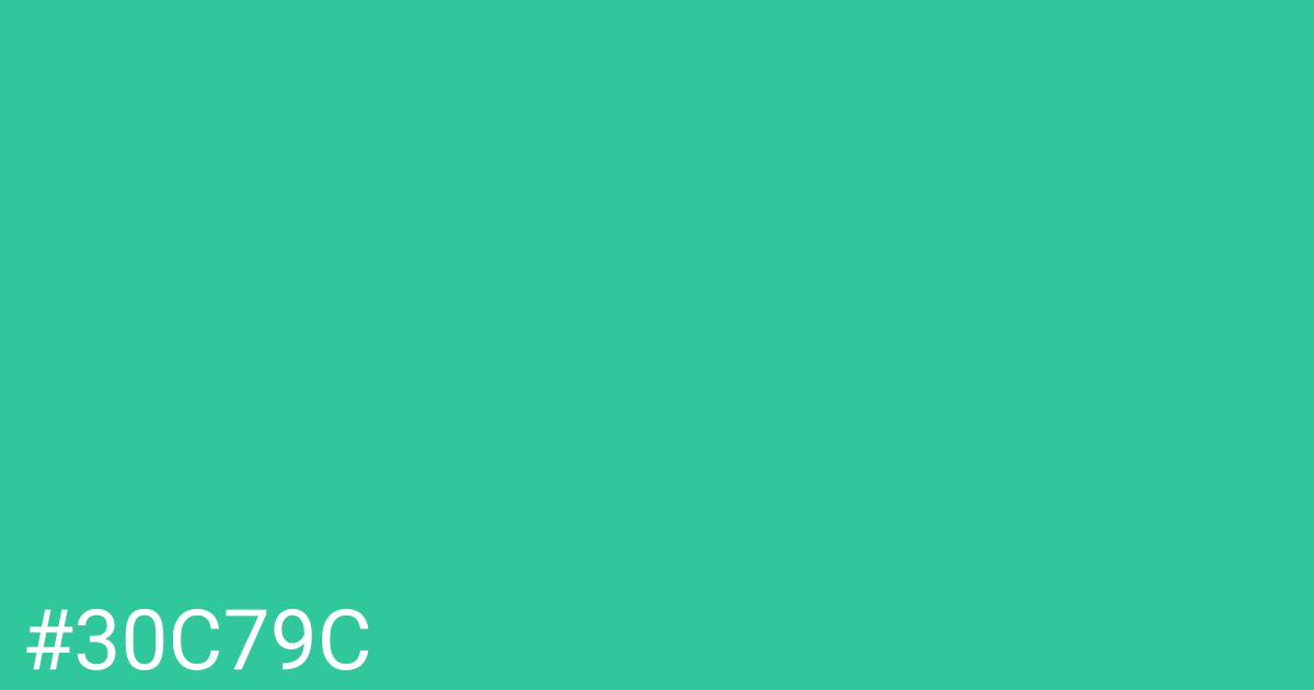 Hex color #30c79c graphic