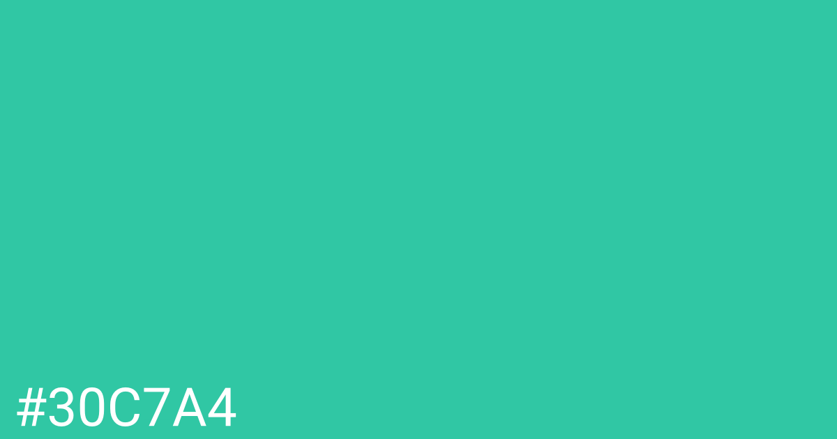 Hex color #30c7a4 graphic