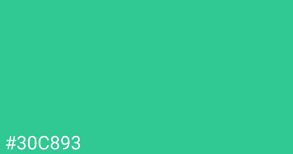 Hex color #30c893 graphic