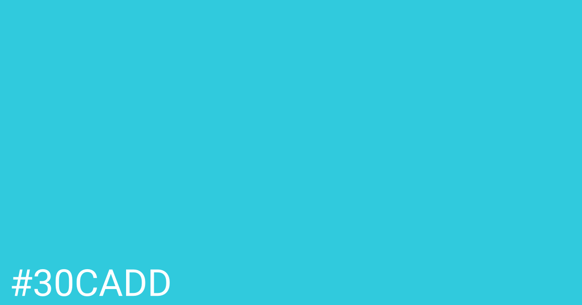 Hex color #30cadd graphic