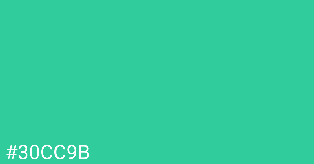 Hex color #30cc9b graphic