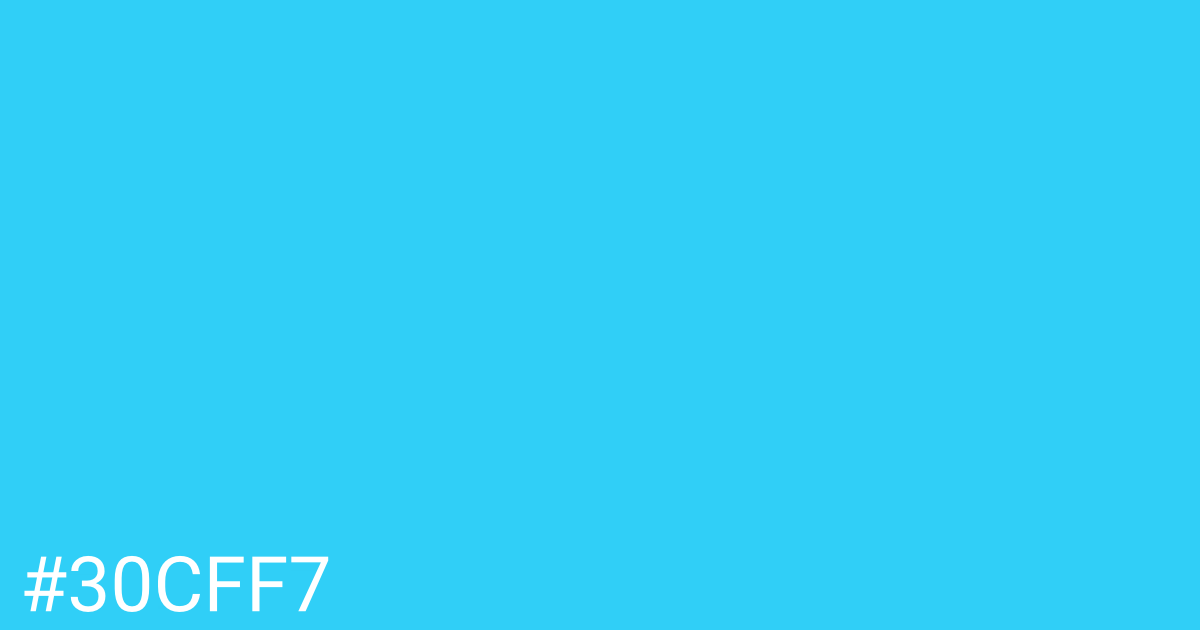 Hex color #30cff7 graphic