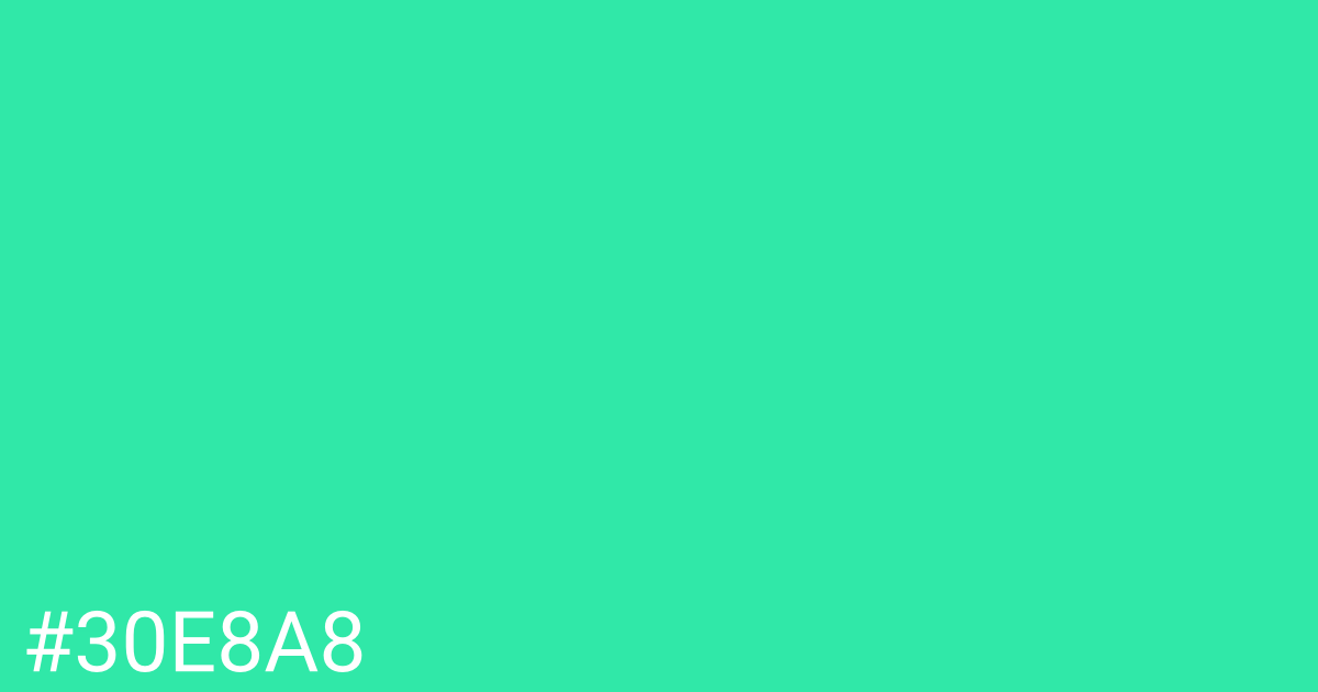 Hex color #30e8a8 graphic