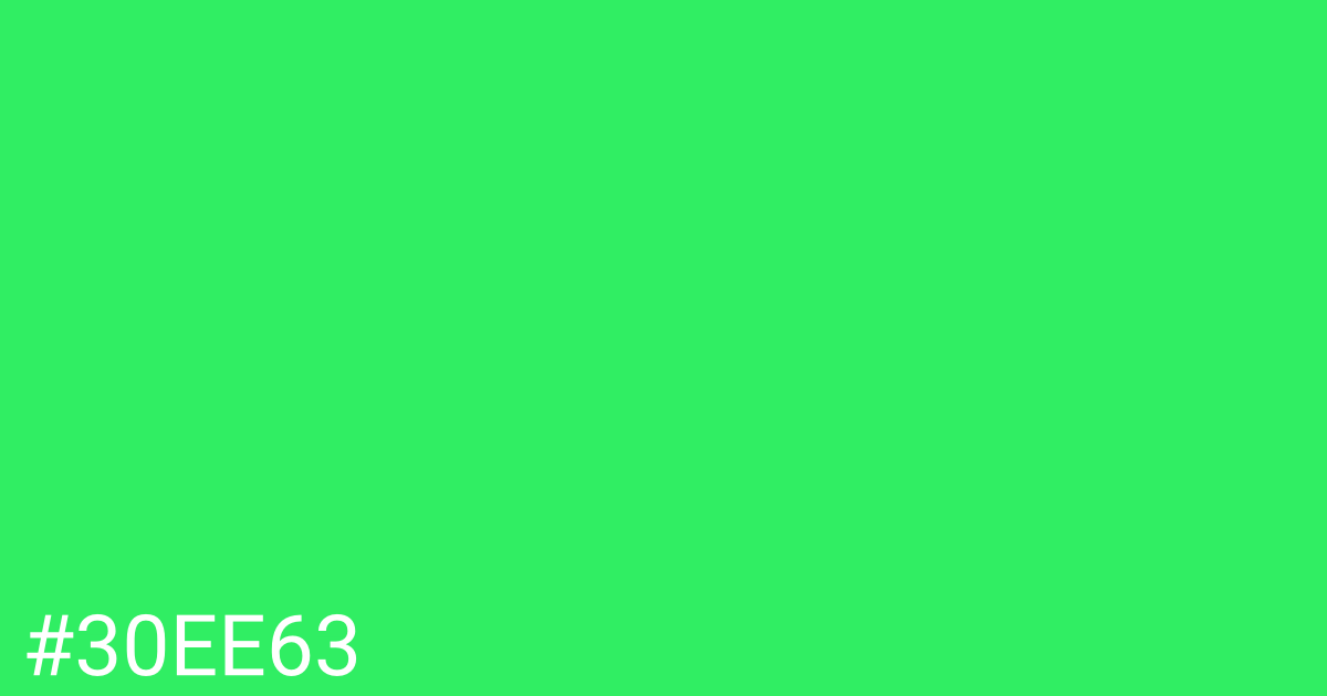 Hex color #30ee63 graphic