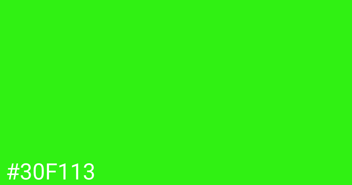 Hex color #30f113 graphic