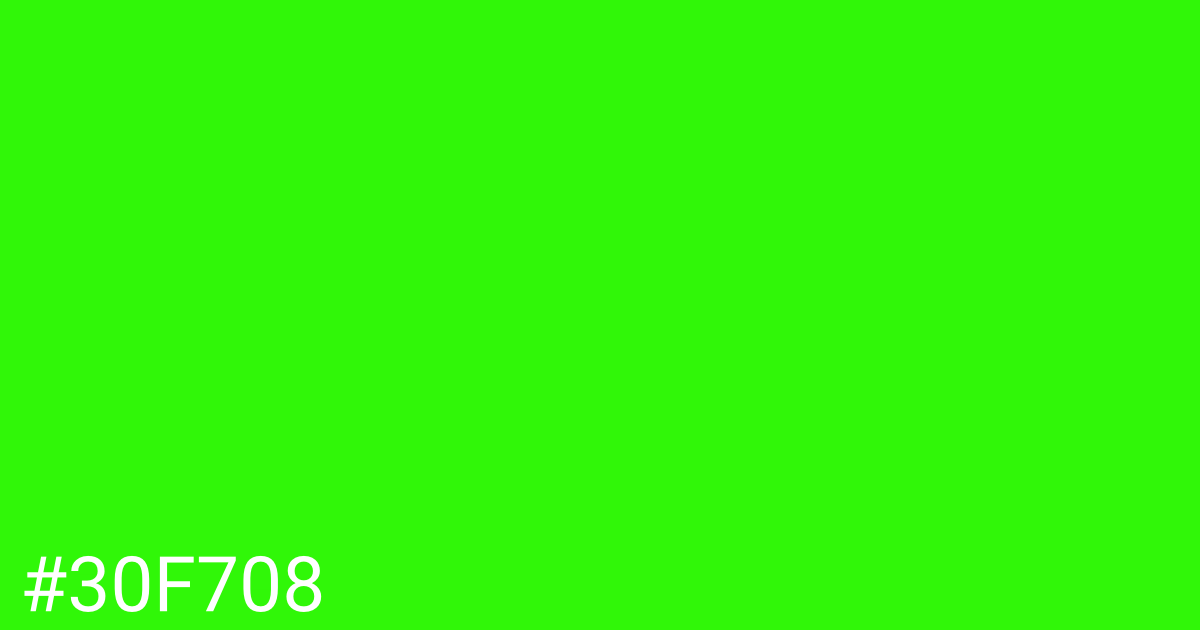 Hex color #30f708 graphic