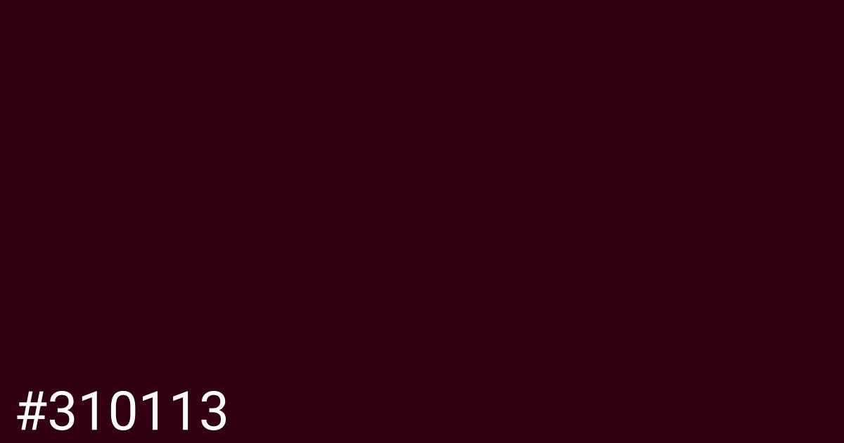 Hex color #310113 graphic