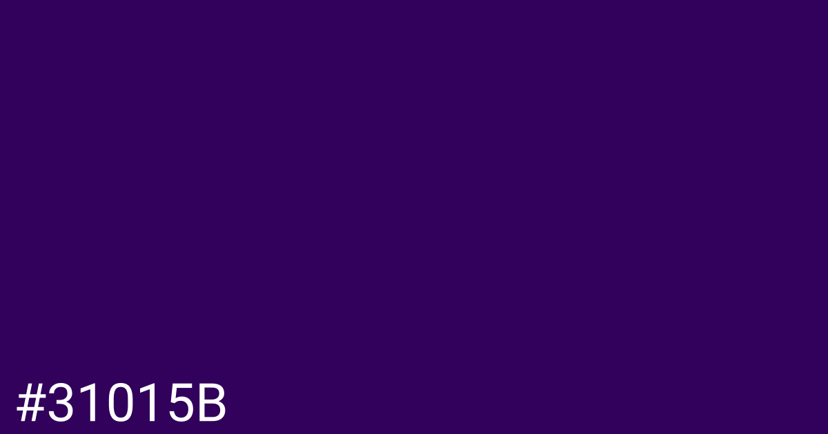 Hex color #31015b graphic