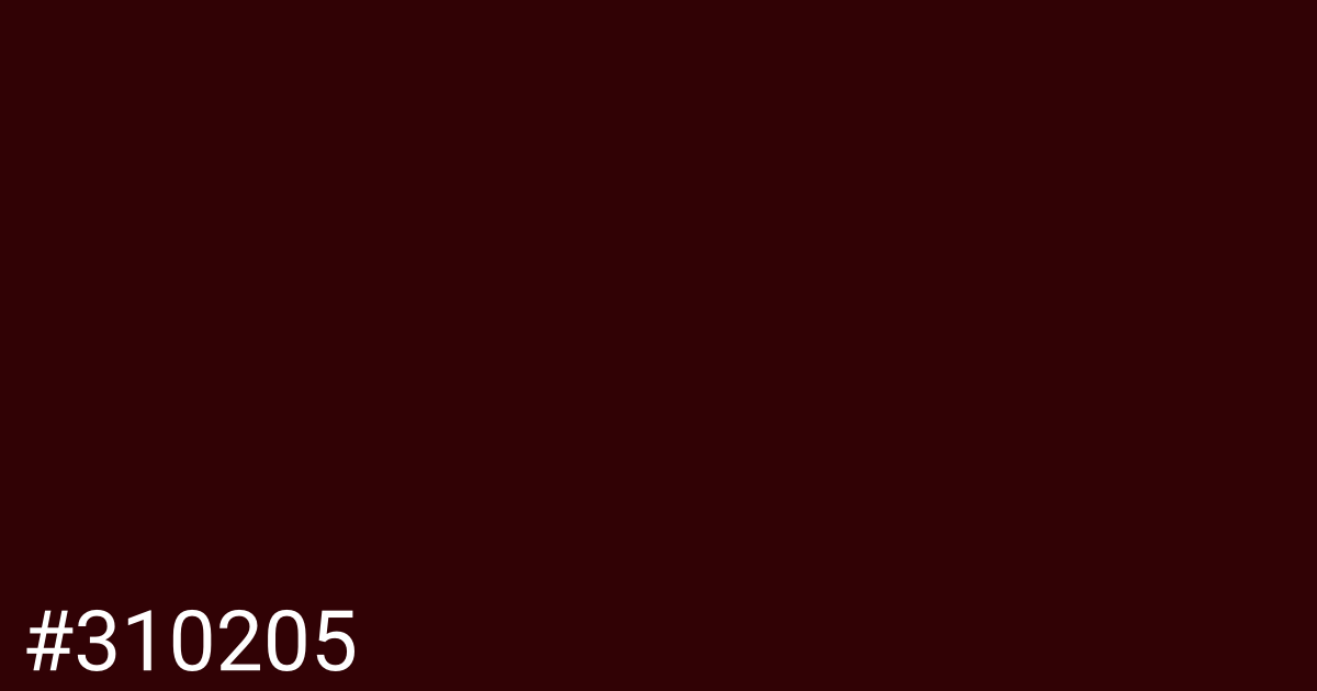 Hex color #310205 graphic