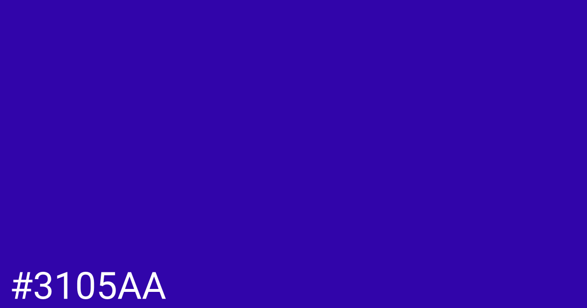 Hex color #3105aa graphic