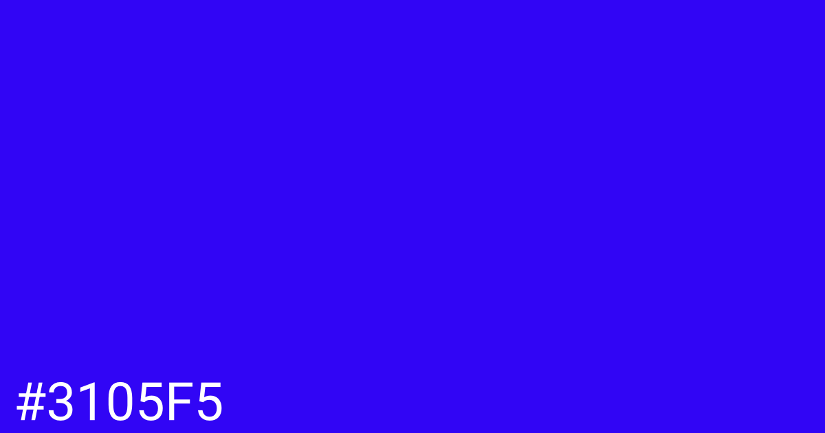 Hex color #3105f5 graphic