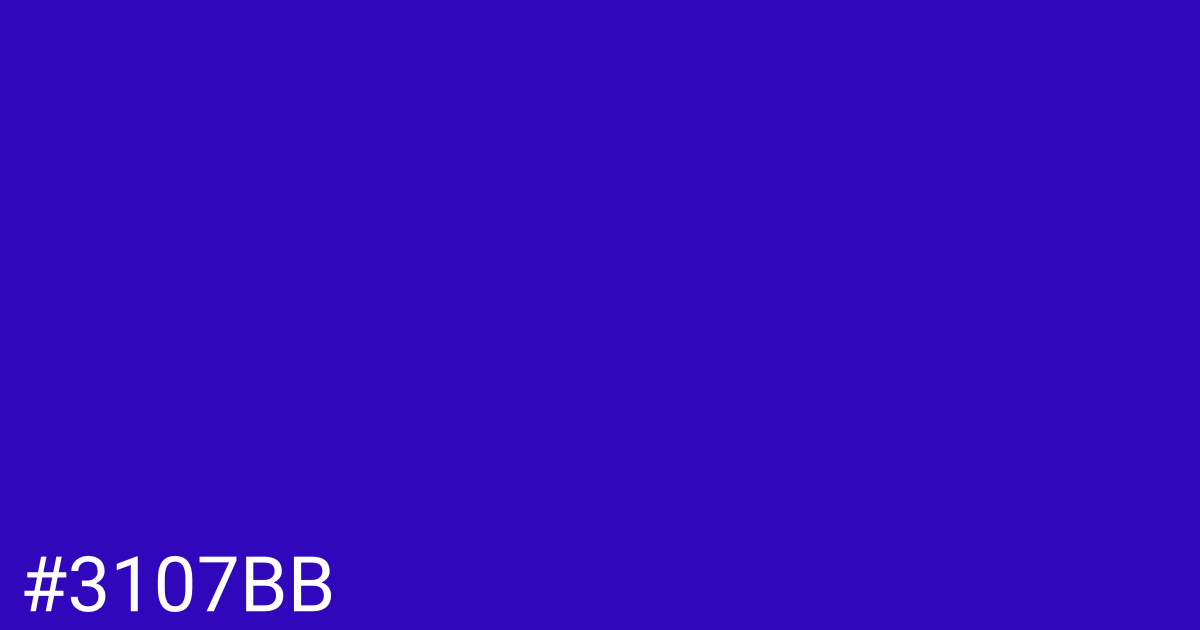 Hex color #3107bb graphic