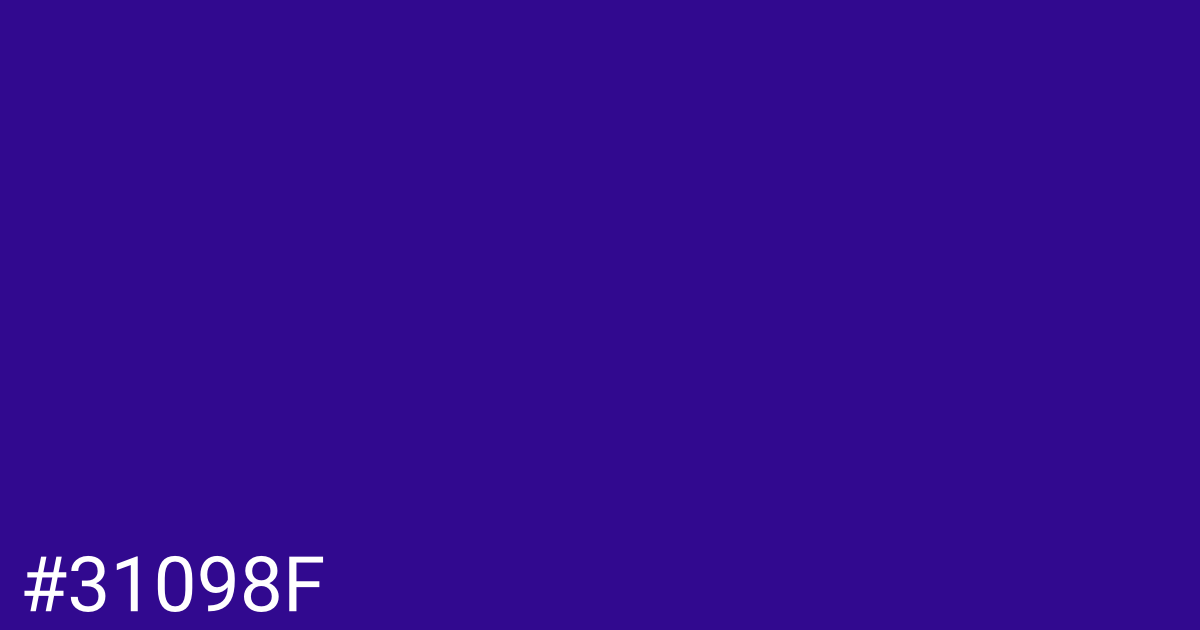 Hex color #31098f graphic
