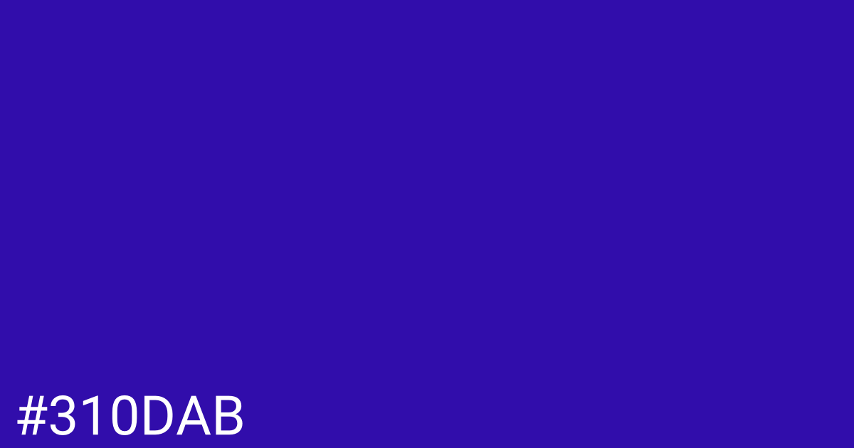 Hex color #310dab graphic