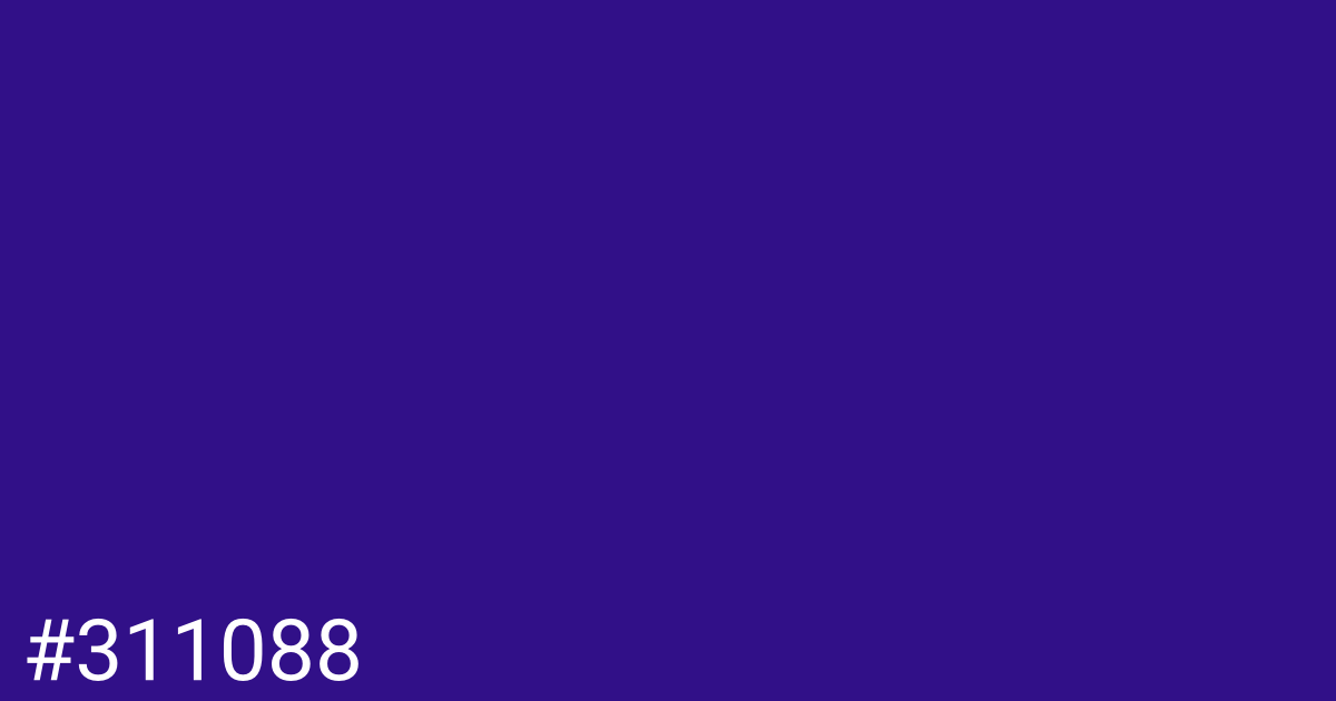 Hex color #311088 graphic
