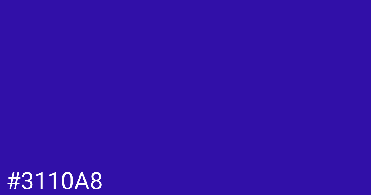 Hex color #3110a8 graphic