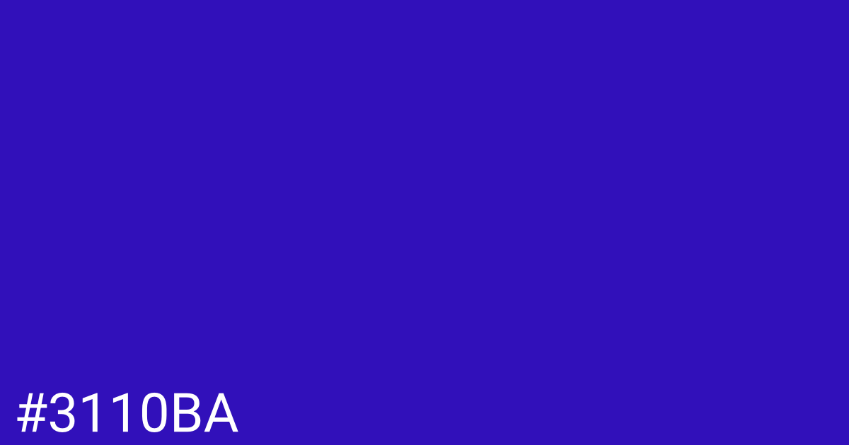 Hex color #3110ba graphic
