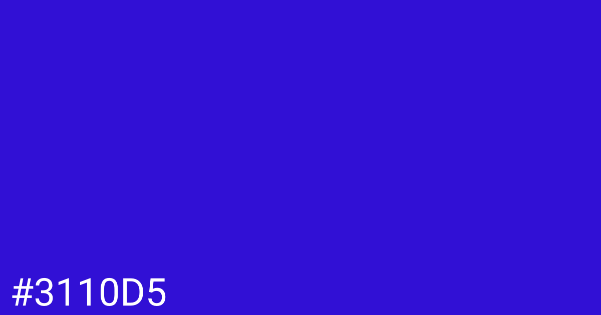 Hex color #3110d5 graphic