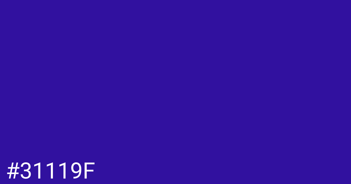 Hex color #31119f graphic