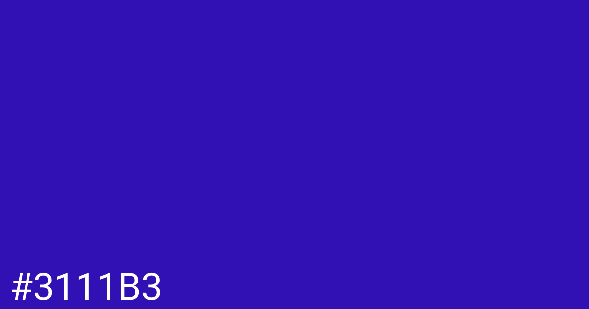 Hex color #3111b3 graphic