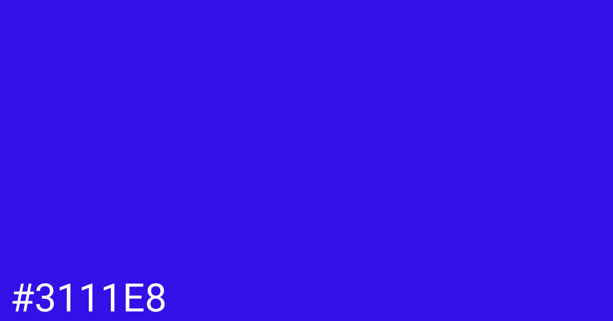 Hex color #3111e8 graphic