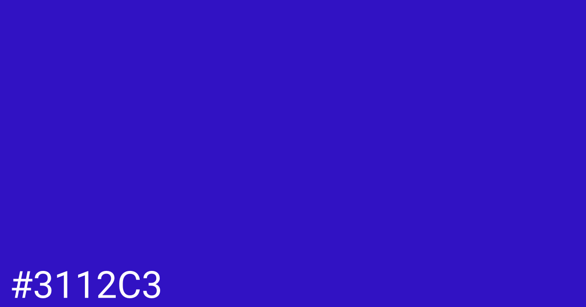 Hex color #3112c3 graphic