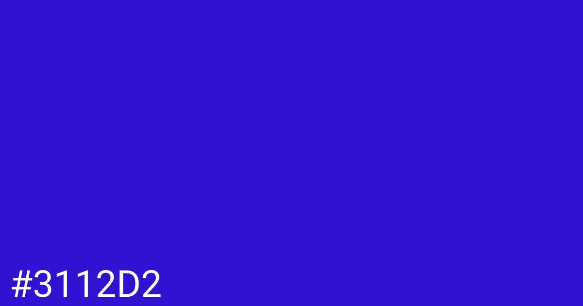 Hex color #3112d2 graphic