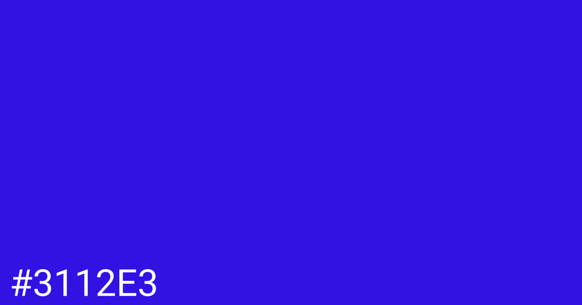 Hex color #3112e3 graphic