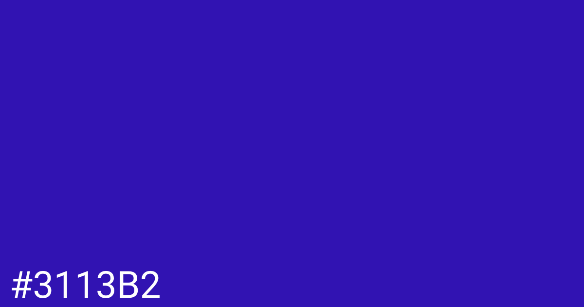 Hex color #3113b2 graphic