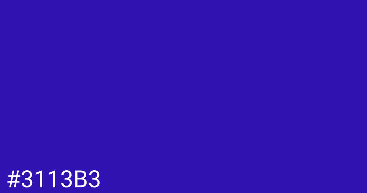 Hex color #3113b3 graphic