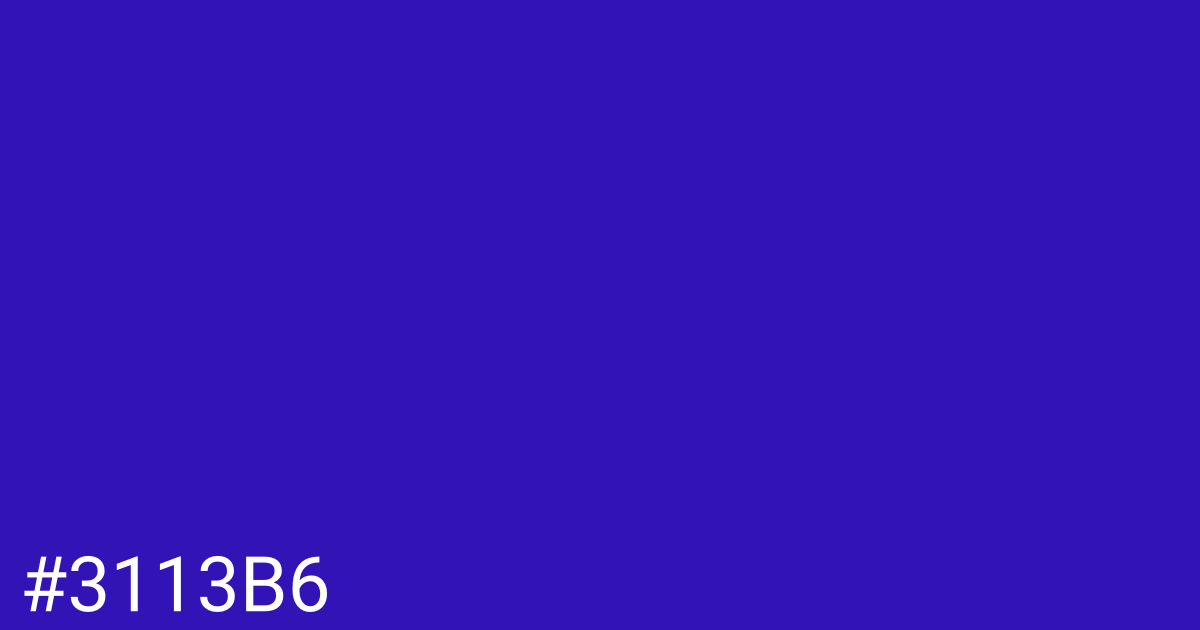 Hex color #3113b6 graphic