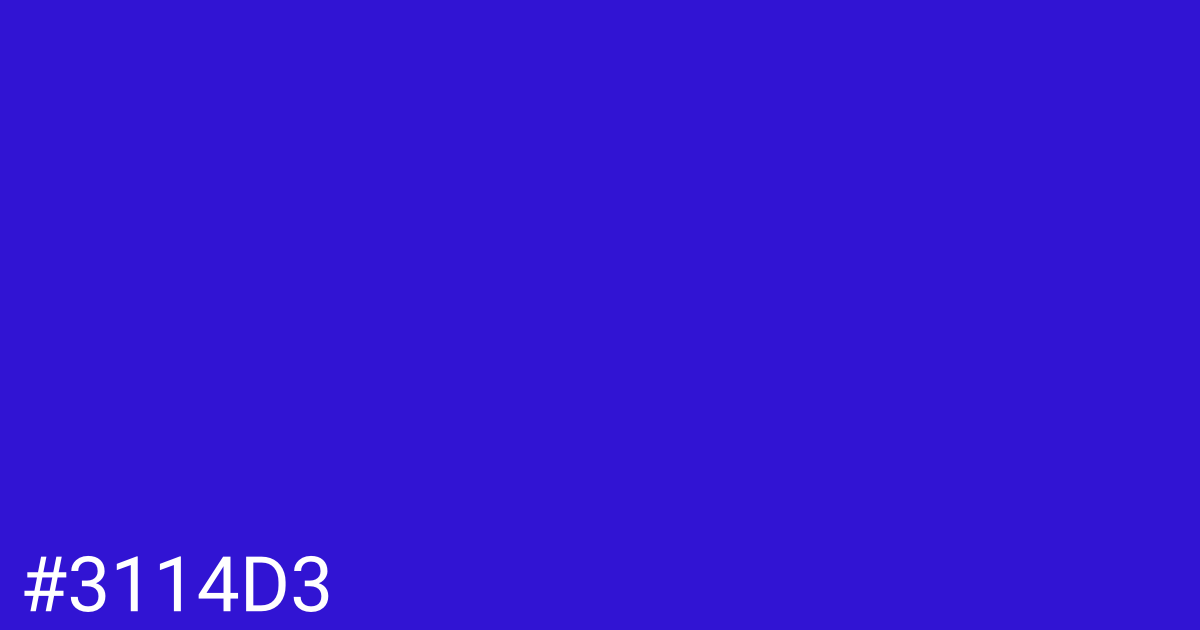 Hex color #3114d3 graphic