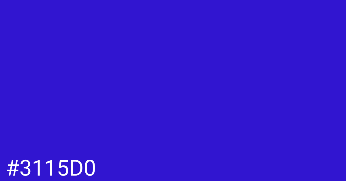 Hex color #3115d0 graphic