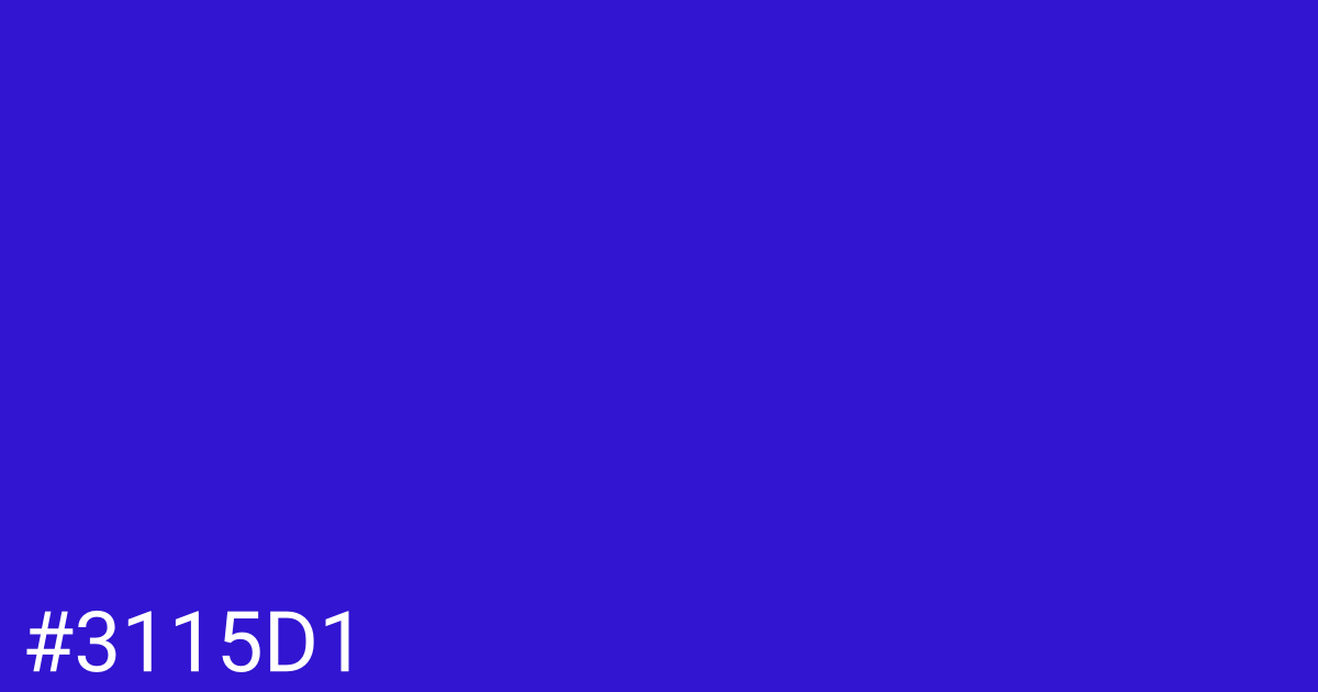 Hex color #3115d1 graphic