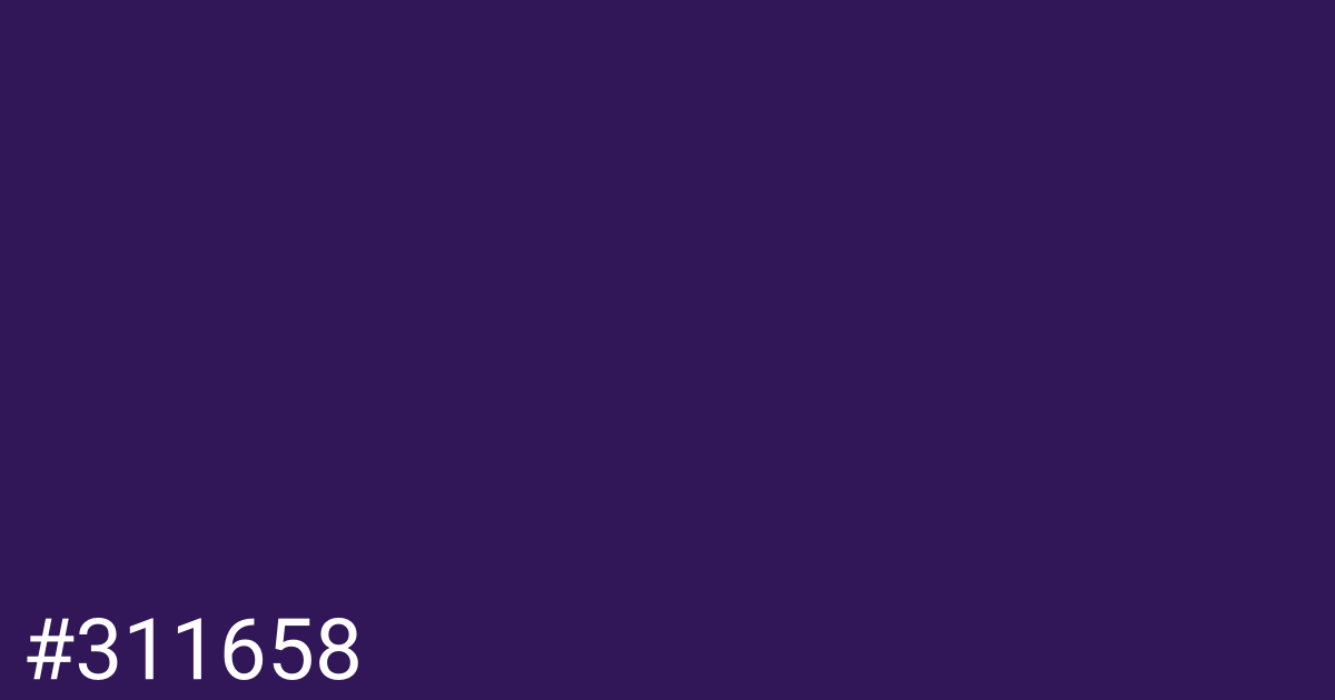 Hex color #311658 graphic